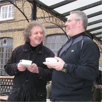 John and Reg with tea