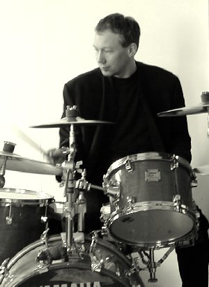 Simon on drums